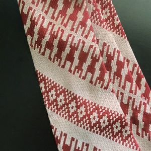tribal geometric pattern necktie